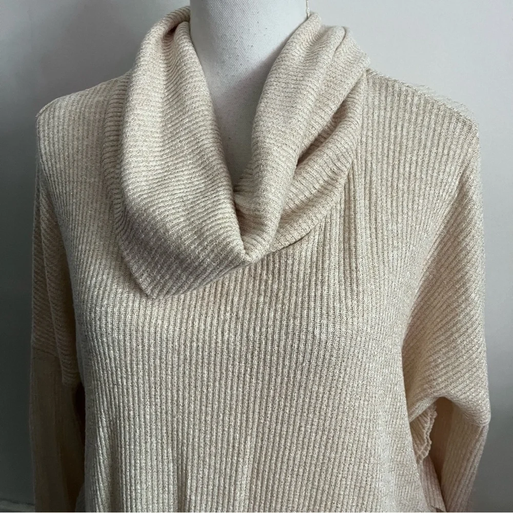 Postmark • Orley Cozy Cream/Gold Cowl Neck Sweater